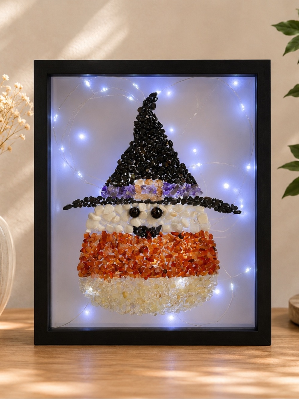 Halloween Candy Corn Crystal Chips Light Box
